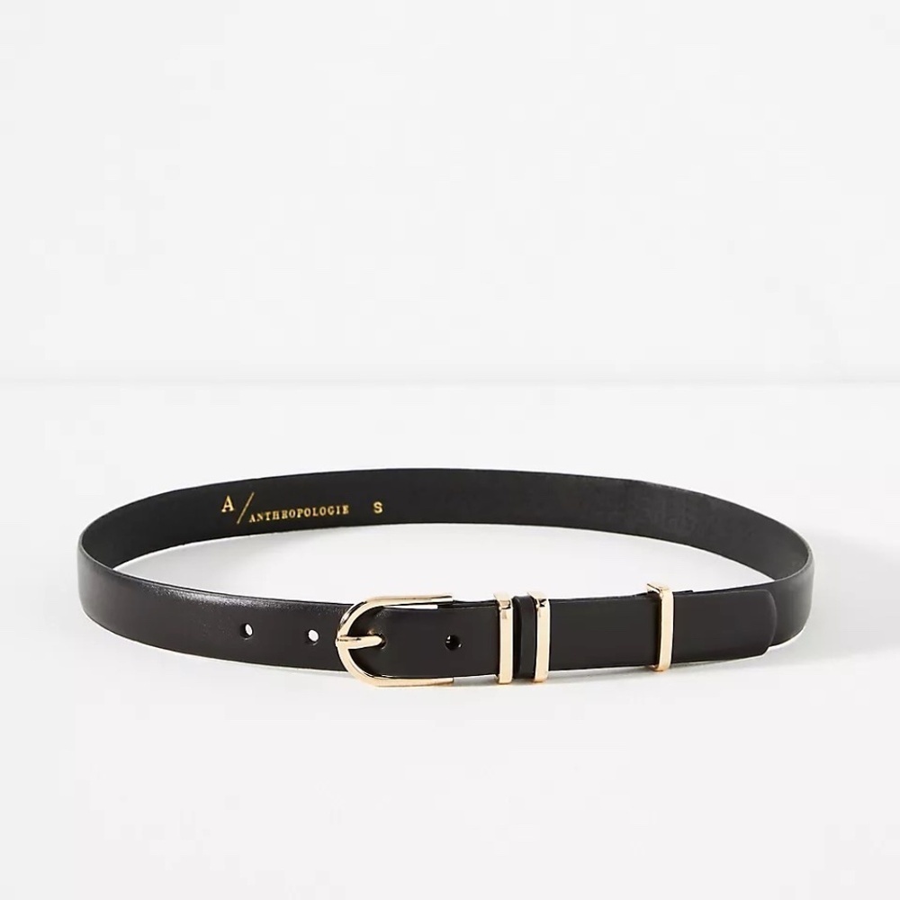 ]NWT Anthropologie  Black Basic Keeper Belt  XL